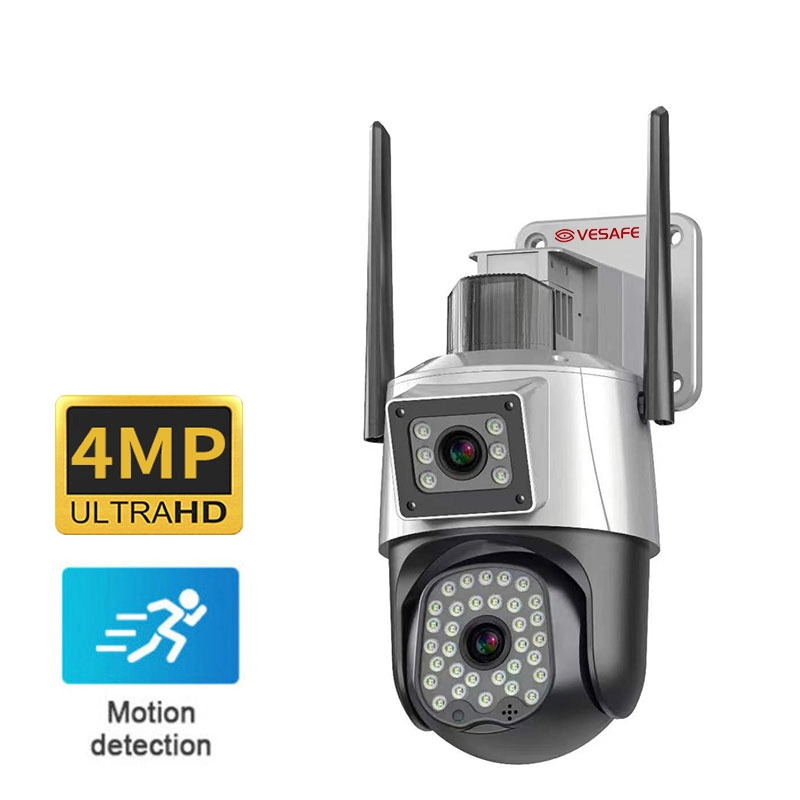 كاميرا IP للأمن بعدسة مزدوجة 4 ميجابكسل 2K Ptz Cctv 1