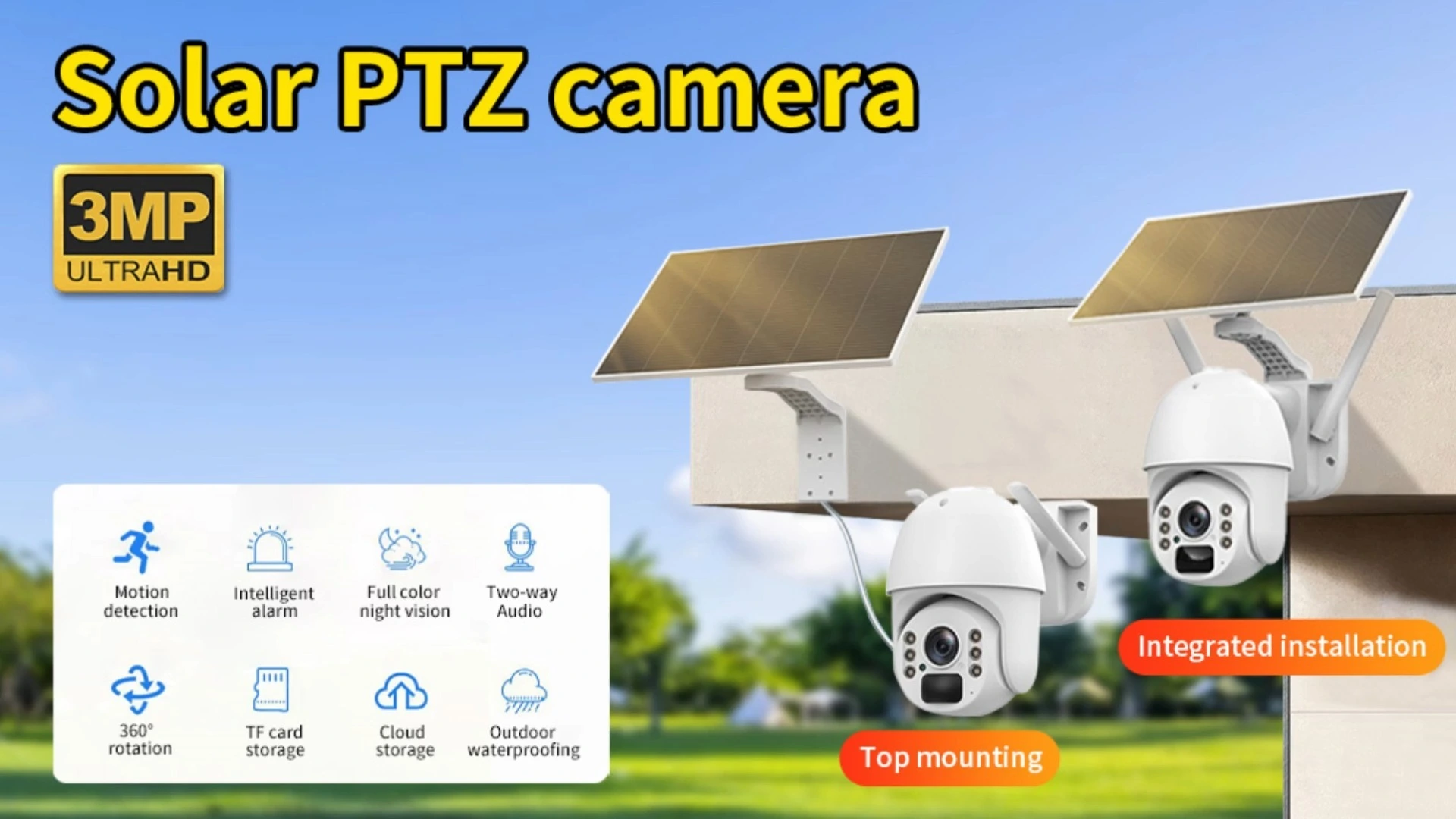 Cámara de seguridad solar Ubox PIR 3MP 4g 1