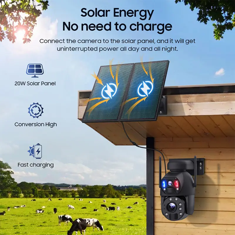 For Supermarket Solar 4g Ptz Camera by VESAFE 6