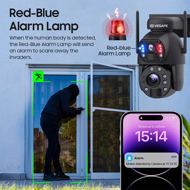 For Supermarket Solar 4g Ptz Camera by VESAFE 7