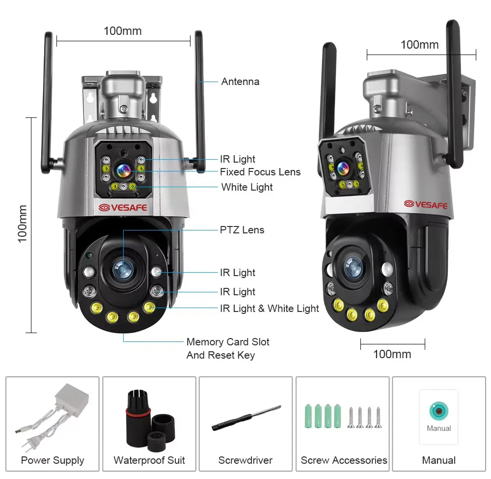 For Supermarket Solar Camera Cctv by VESAFE 3