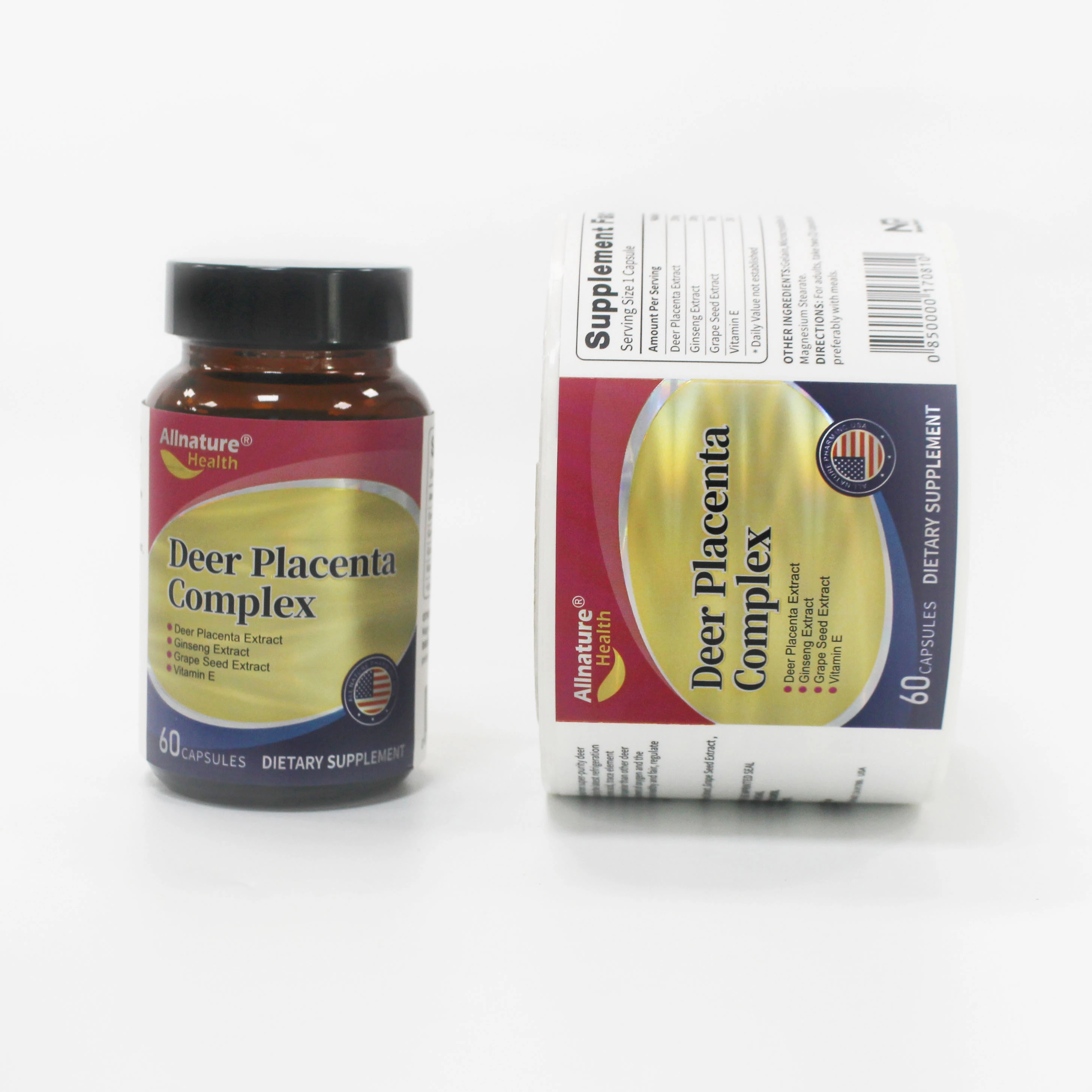 UV coated Health Care Label with Cold Foil and Laser Printing 1