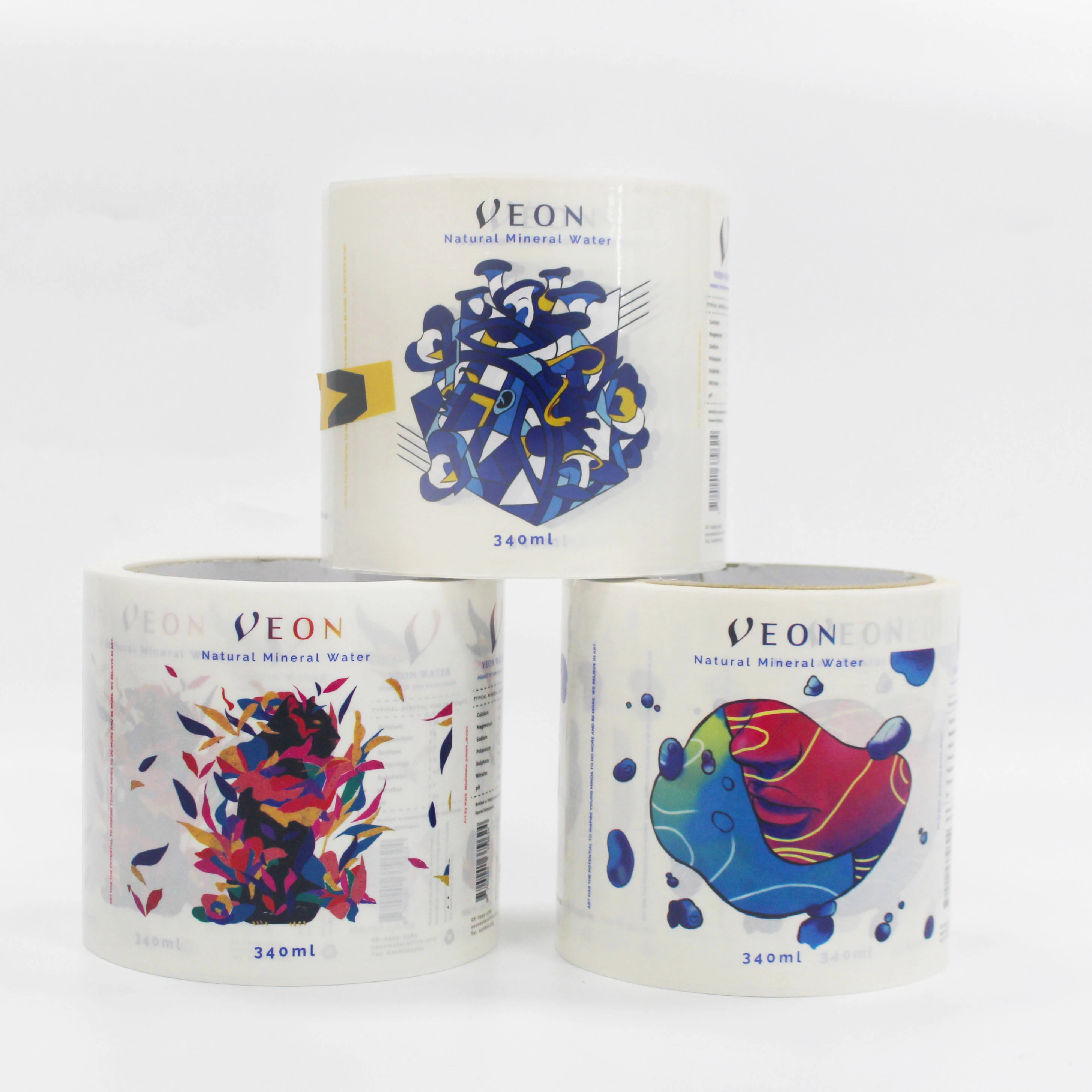 Polypropylene Sticker For Perfume Bottles with Printed Designs and Varnish Layer 1