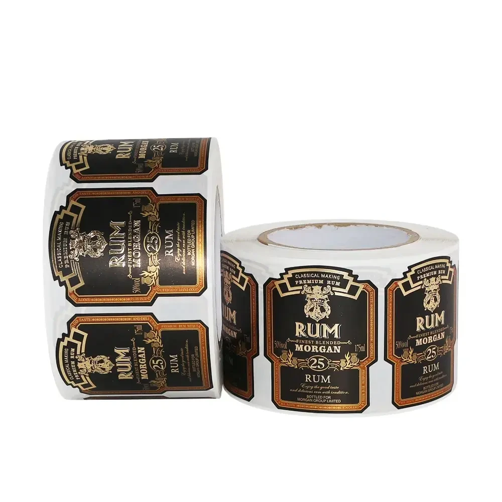 Waterproof custom bronzing process vinyl drink beer self-adhesive printed label-1728633161674426 1