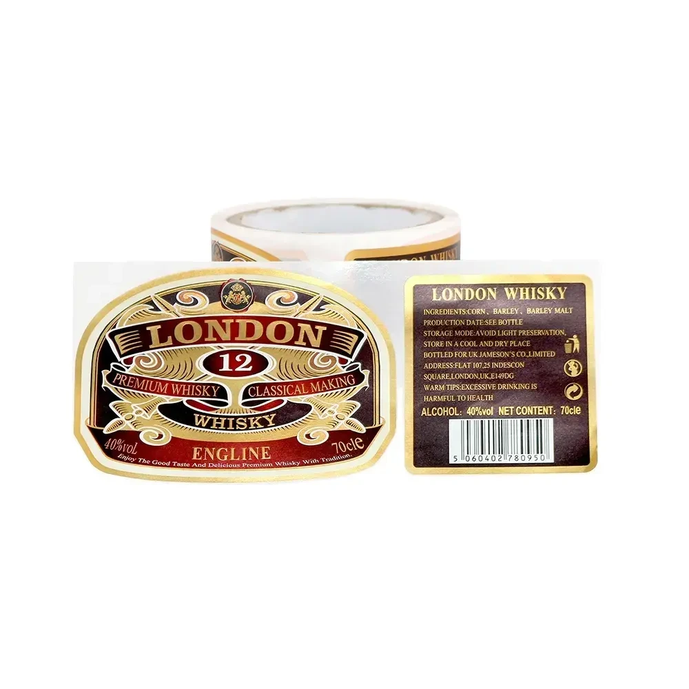 Custom Packaging Label Textured Paper Waterproof Wine Bottle Label Printing Red Wine Label-1729061291215460 1