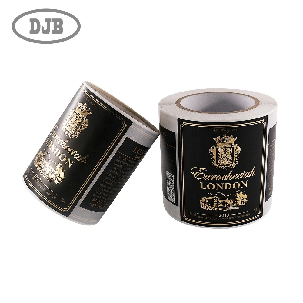 Material de polietileno personalizado combinado con etiqueta de vino con proceso de estampado dorado.1730182953369390 1