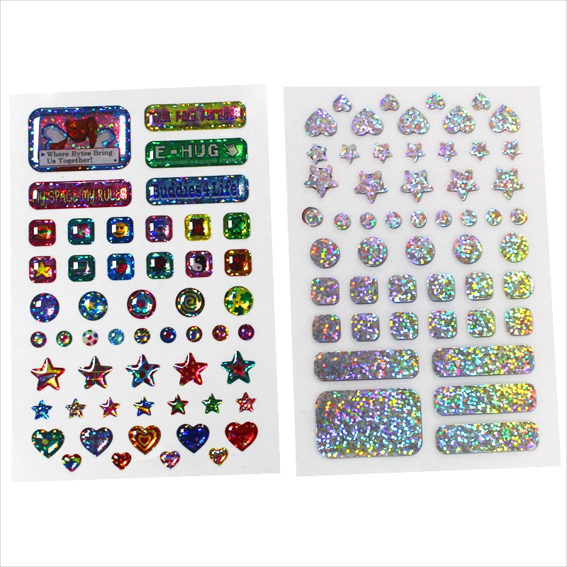 Adesivo glitter olografico 3D 1