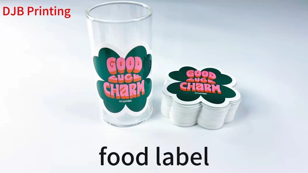Coated paper, CMYK printing and Matte Varnishing Custom Food Labels Custom Sticker Custom Label for Food Label with Brand Name Logo 1