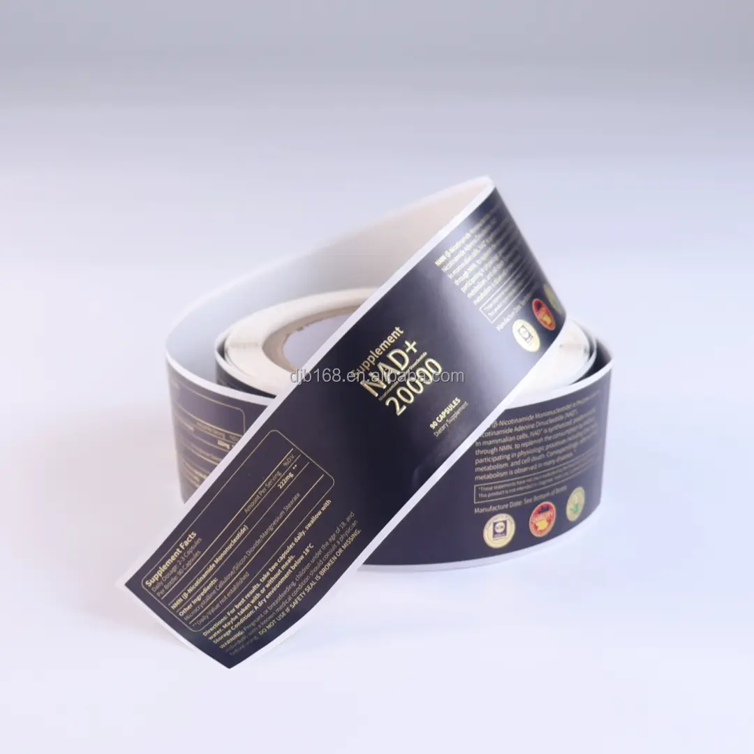 Custom Medicine Bottle Labels No MOQ by DJB 8