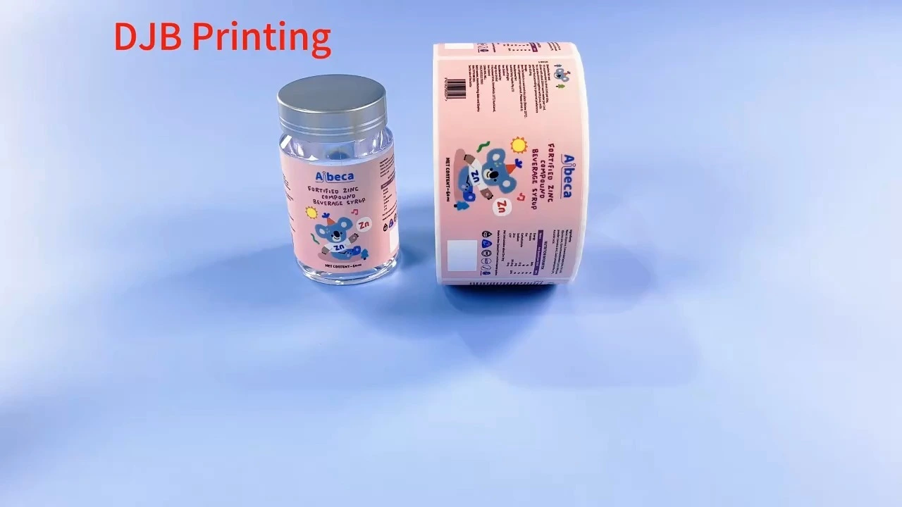 Pearlescent film, Matte Lamination and UV printing Customized Healthcare Labels 1