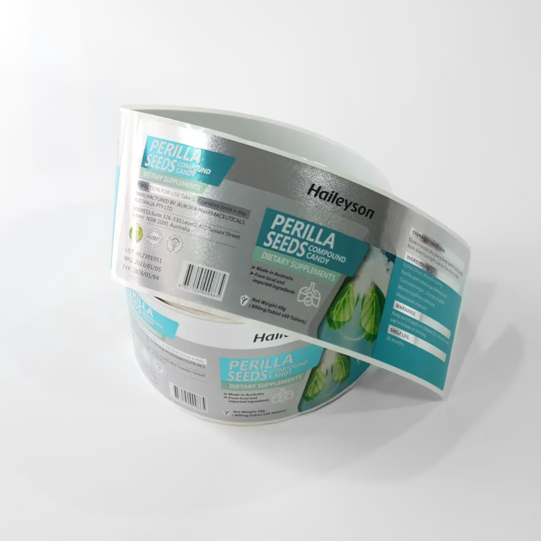 Custom Medical Labels Bright Silver PP - - DJB 10
