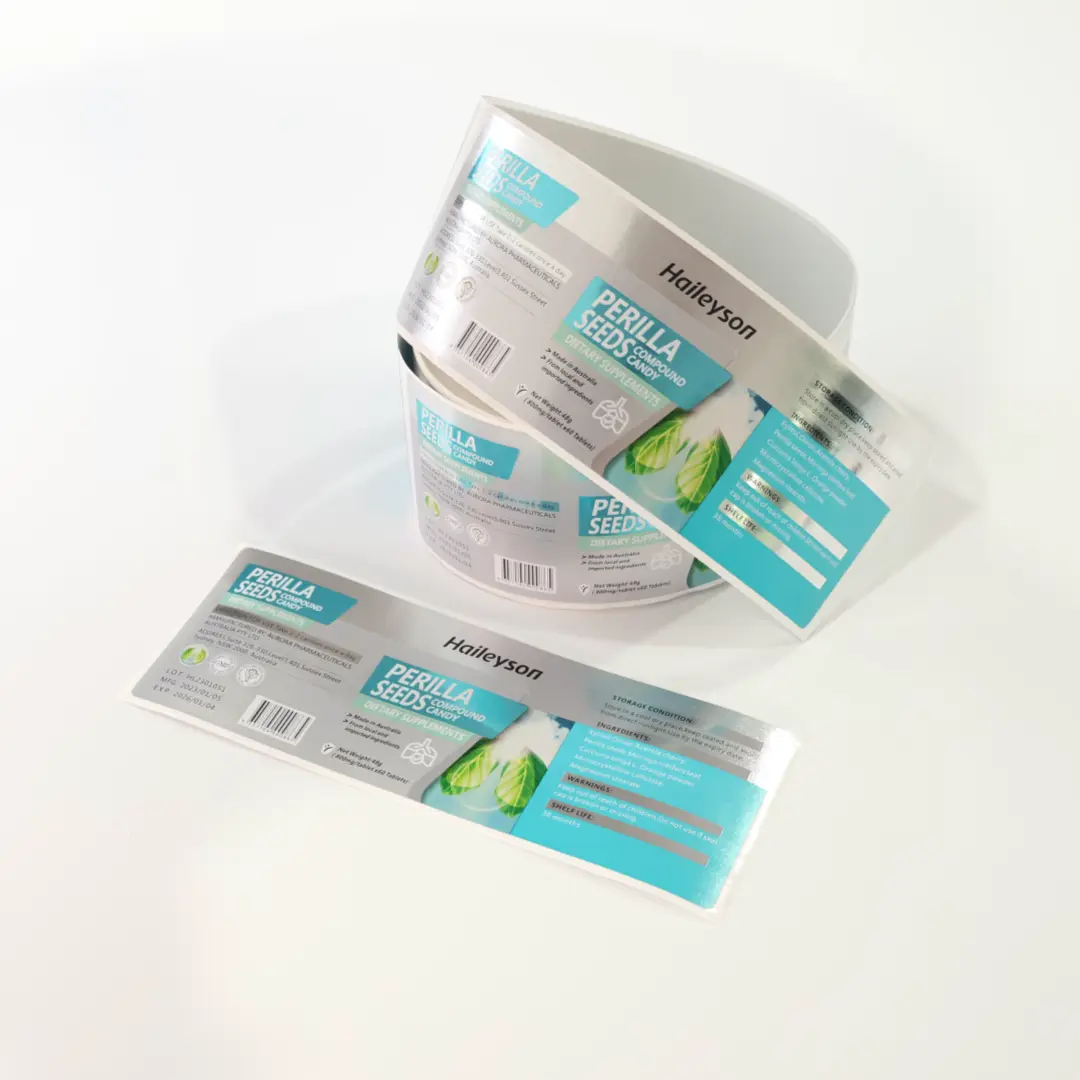 Custom Medical Labels Bright Silver PP - - DJB 14