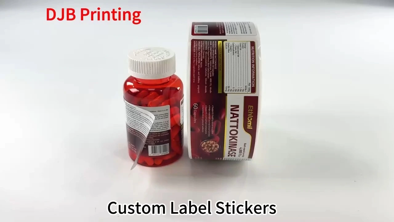 Custom Double - Layer Labels for Health Supplement Bottles - High - Precision Printing & Strong Adhesion 1