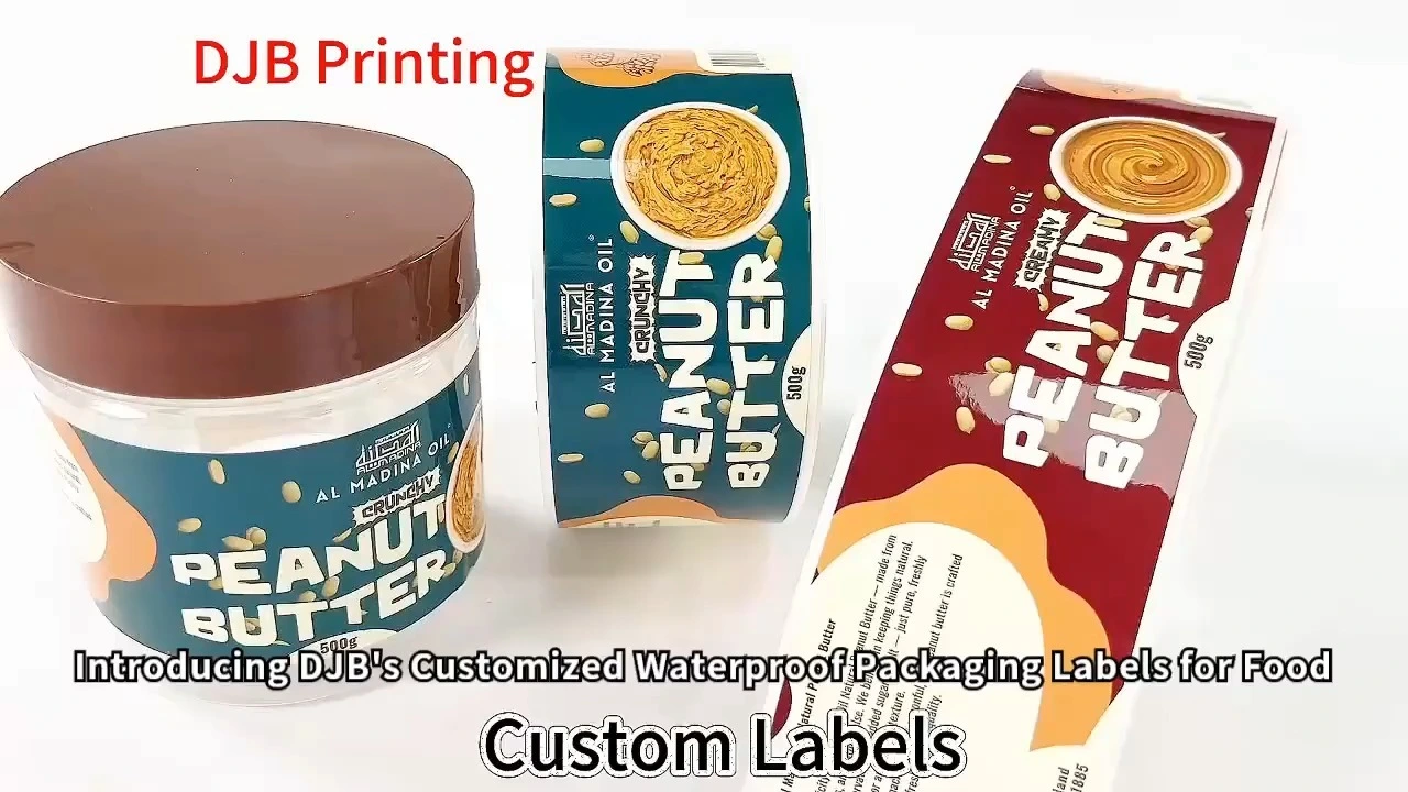 ملصقات قابلة للتحلل الحيوي مباشرة من المصنع، ملصقات مخصصة لزجاجات الطعام | ورق فني متعدد الألوان مطبوع عليه نقش ساخن، مقاوم للأشعة فوق البنفسجية لتغليف أغذية فاخرة 1