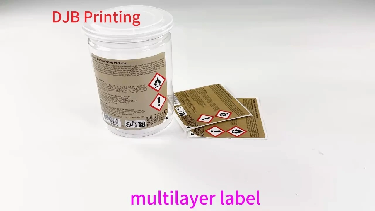 Etiquetas adhesivas plegables de varias páginas degradables personalizadas Etiquetas adhesivas expandibles para abrir y cerrar folletos 1