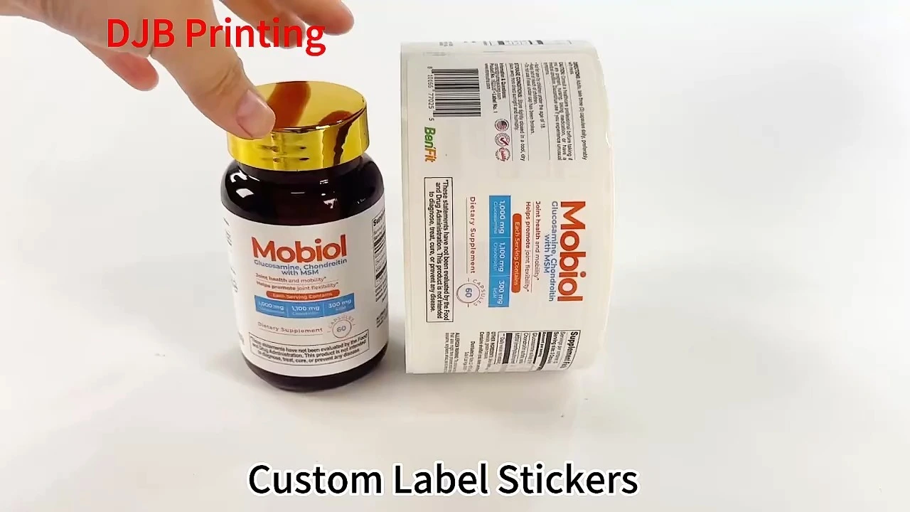 Étiquettes autocollantes personnalisées pour produits nutraceutiques, directement du fabricant - pour flacons de compléments alimentaires 1
