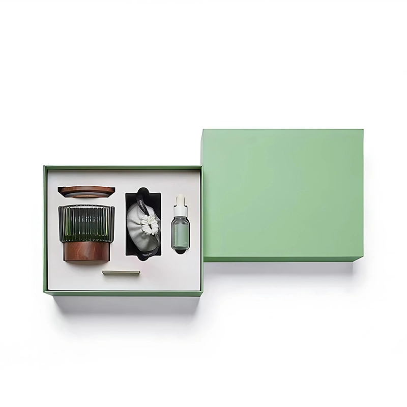 Modern Chic Lid and Base Custom Paper Box with Sleeve for Candle - 20800011 1