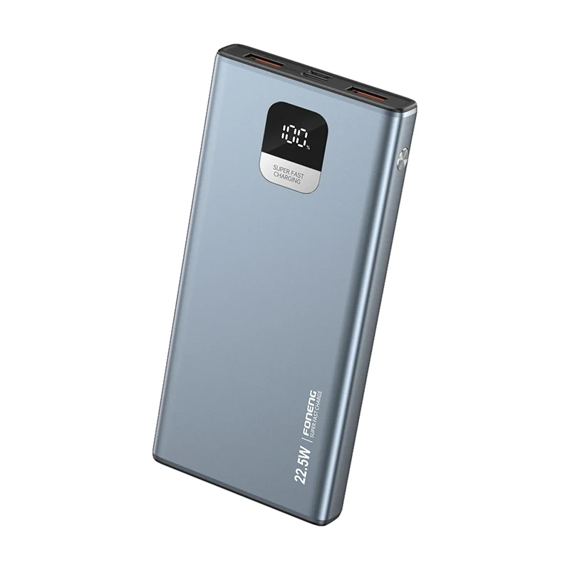 Foneng 22.5w Pd Qc Hw Powerbank de charge ultra rapide affichage numérique LCD 10000mah 20000mah 30000mah batterie externe 1