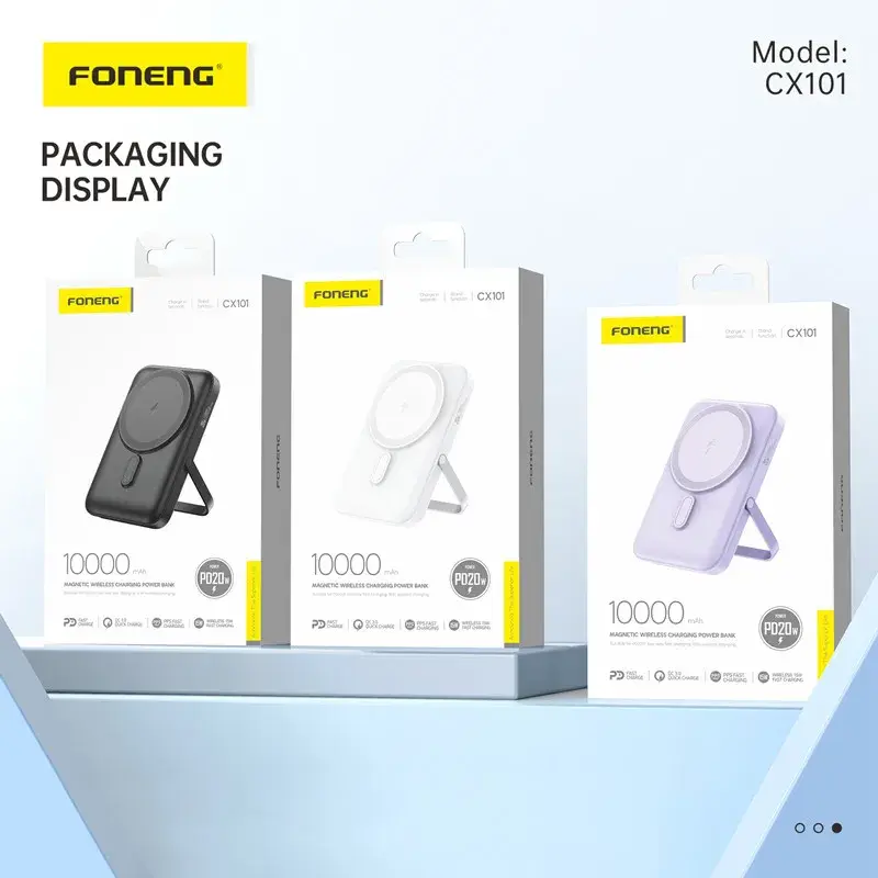 Custom 20000mah Wireless Power Bank 10000 MAh FONENG 6