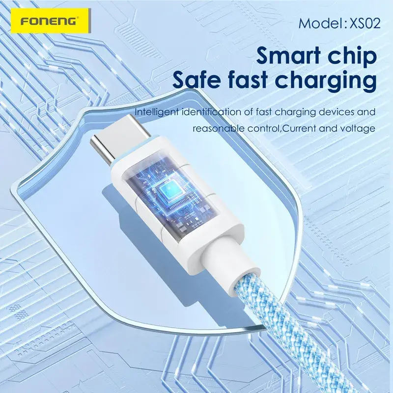 Custom Data Cable Wholesale Type-C: 3A for Iphone: 2.4A FONENG 5