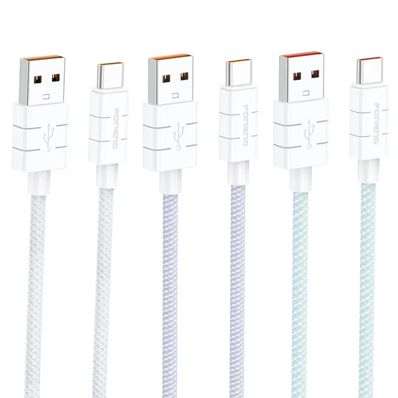 Foneng Xs02 Modelo Privado Cabo Colorido Trançado Cabo USB 3a Cabo de Dados de Carregamento Rápido 1