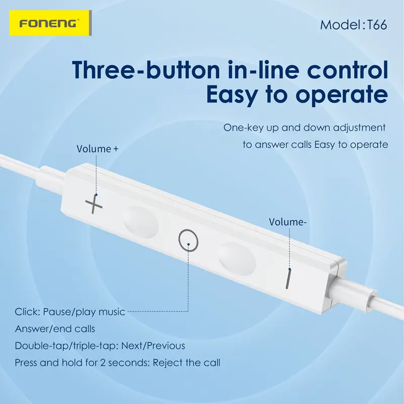 Wired Earphones with Good Mic Quality Factory FONENG 12