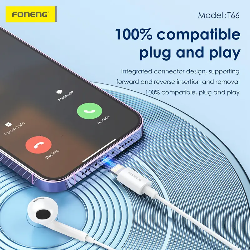 Wired Earphones with Good Mic Quality Factory FONENG 11