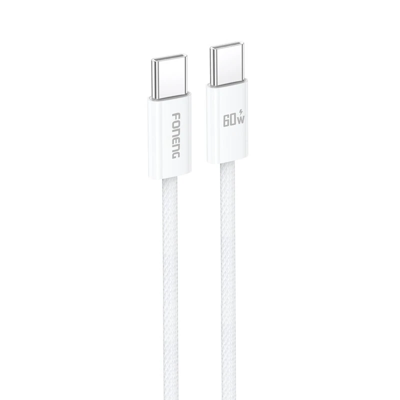 FONENG C-C 1,2M geflochtenes Kabel 60W Schnelllade-Datenkabel X110 1