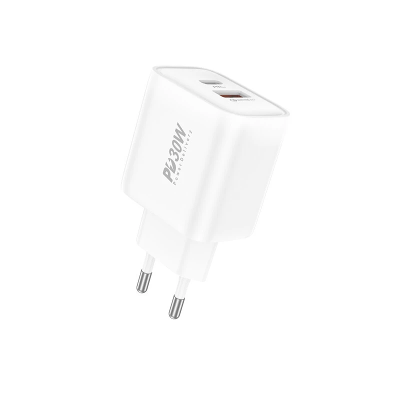 FONENG A+C 2 Ports Charger 30W Fast Charging Charger with cable EU52 1