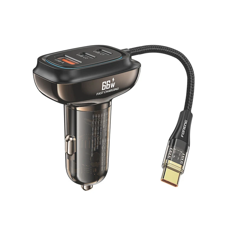 FONENG A+C+C 3 Ports 66W Fast Charging Car Charger 1