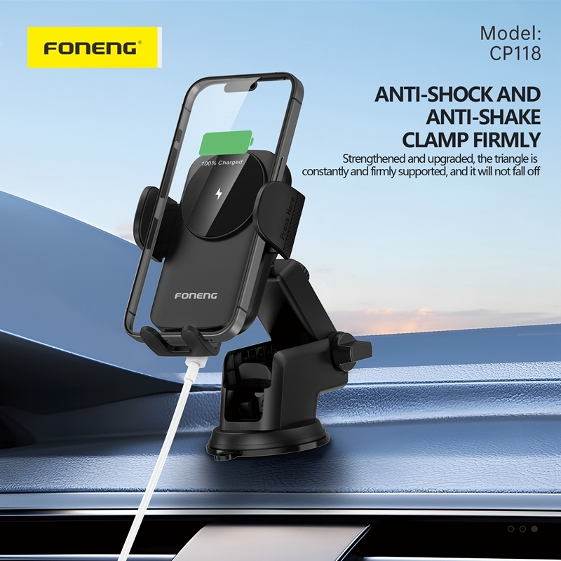 FONENG 15W Wireless Charging Car Phone Holder CP118 22