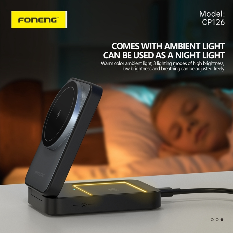 FONENG 3-in-1 Foldable Magnetic 15W Wireless Charging Stand CP126 22