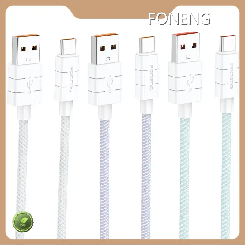 Usb Data Cable XS02 1.2M Braided Cable (3A/2.4A) by FONENG 1