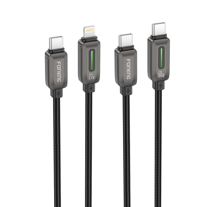 Foneng 1,2 m fließende leichte Zinklegierung geflochtenes Kabel x118 1