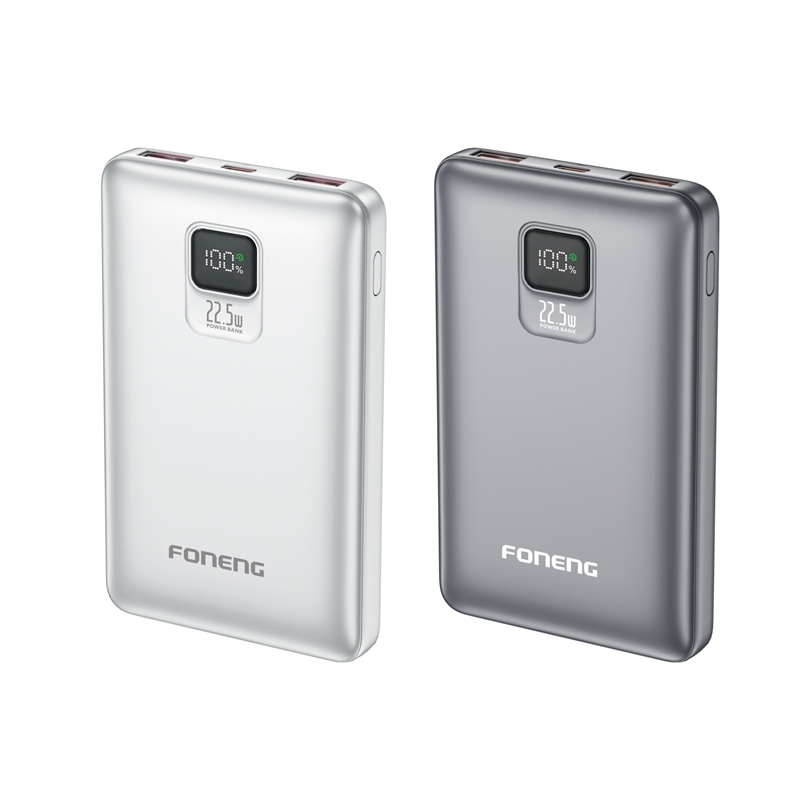 Foneng 10000mAh 20000mAh 3-Output 22.5W Banco de potência de carregamento rápido PX125 PX126 1