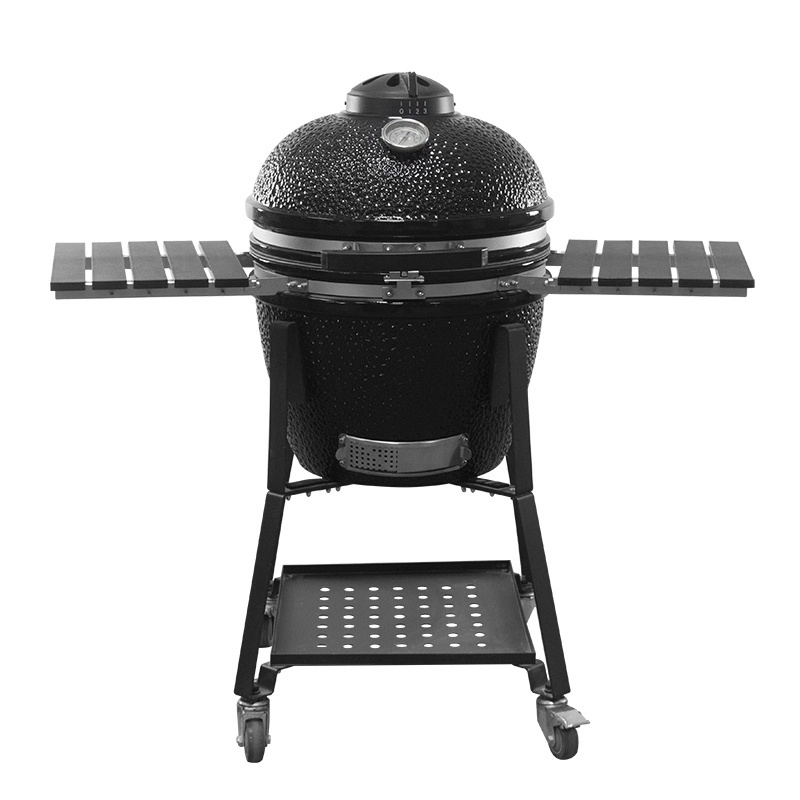 22 hüvelykes MCD kültéri kerti BBQ grill Kamado kerámia BBQ grill tárolókosárral 1
