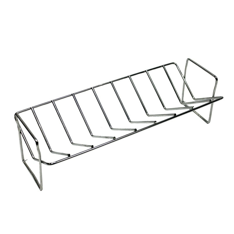 MCD Kamado Grillzubehör V-Typ Edelstahl BBQ Rib Rack Brathähnchen Rack 1