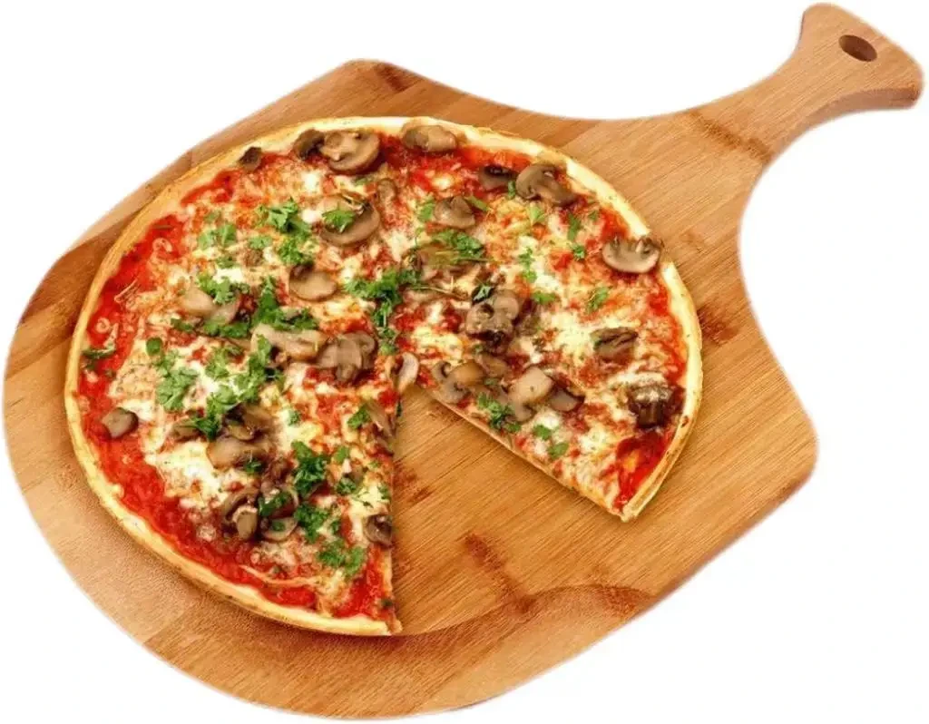 Mcd Kamado aksesuarları bambu pizza kabuğu, seramik kömür barbekü ızgaraları için saplı basit 1