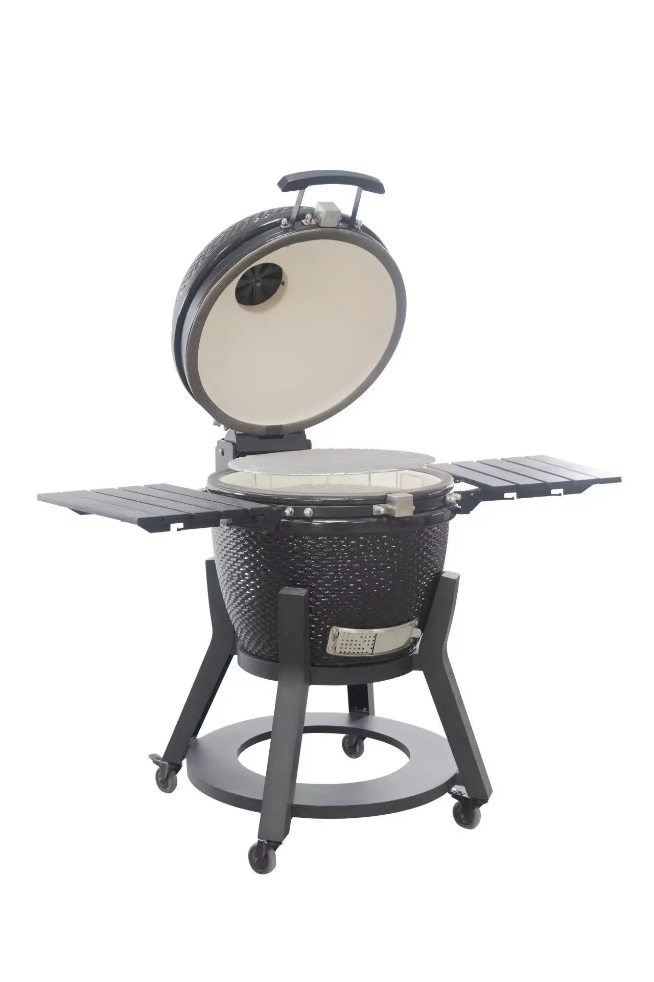MCD 24inch Ceramic giapponese Tabletop BBQ Grill Kamado a carbone in acciaio inossidabile esterno Grill argentino BBQ Grill 1