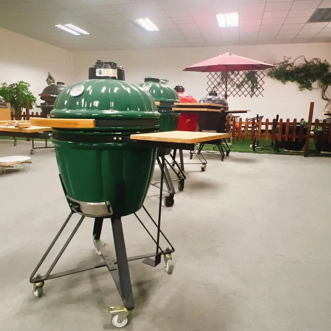 MCD Courtyard 22-Zoll-Kamado-Grill mit verstellbarer Trolleyhöhe-perfekt zum Rauchen, sengter & langsames Kochen 1