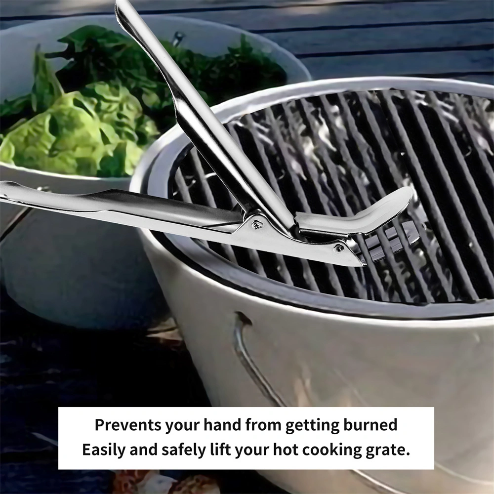 Pinza per griglia per barbecue in acciaio inossidabile MCD, strumento per accessori per barbecue Kamado antiruggine 1