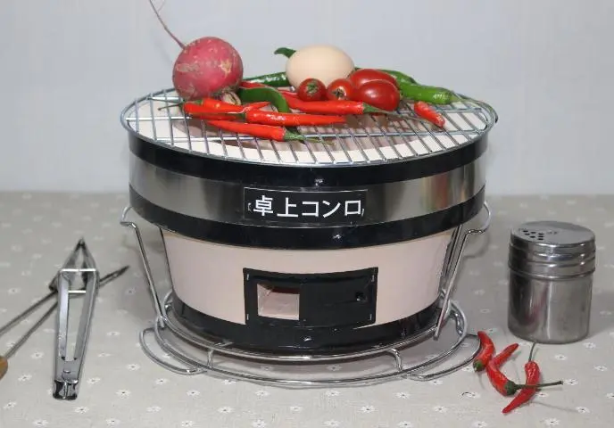 MCD vente directe d'usine simple japonais en céramique en acier inoxydable barbecue Kamado grill tables portables grill 1
