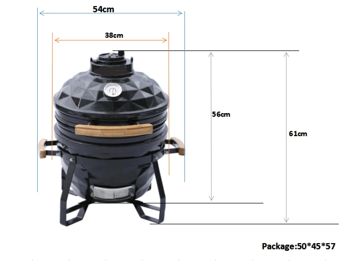 MCD 15inch buitenkeuken keramische roestvrijstalen bbq-grills Chinese aangepaste grill bbq-set Kamado 1