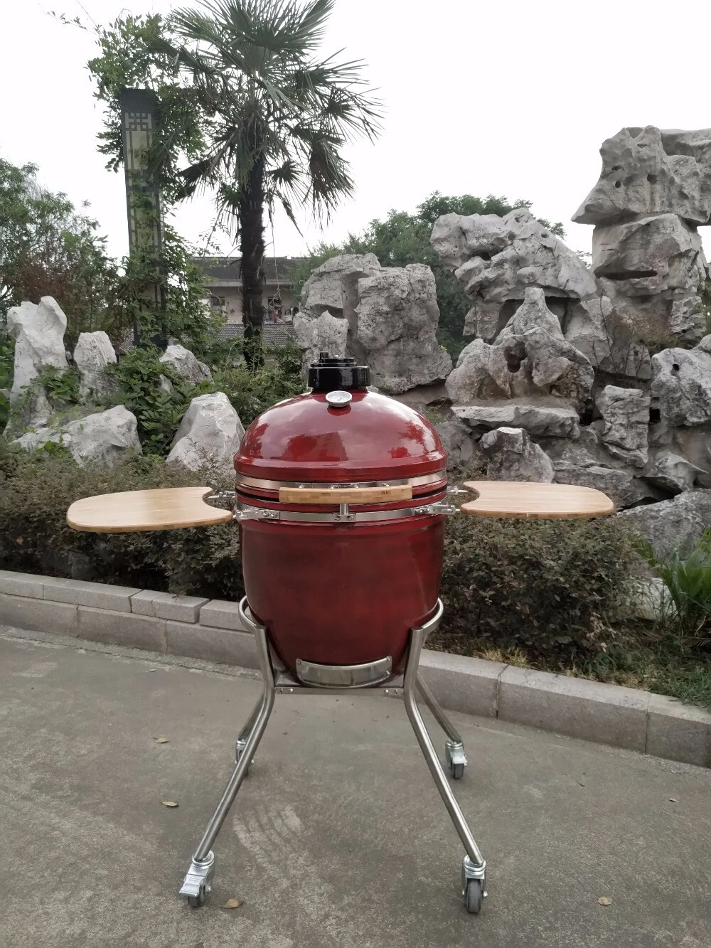 22 pollici di grill barbecue yaktorite tavolo da casa mcd-kamado carbone ceramico a carbone esterno senza fumo grill barbecue senza fumo 1