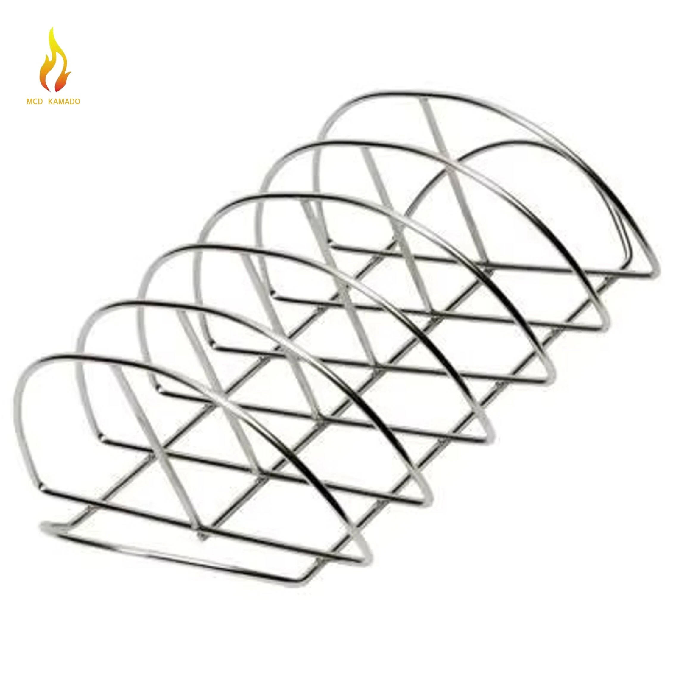 MCD Factory Direct D-Shape RIB Rack Groothandel roestvrij staal Multifunctionele Kamado BBQ Grills Accessoire 1