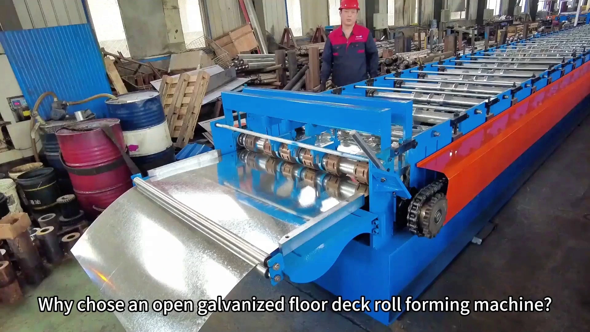 Floor Deck Roll Forming Machine 760mm-1250mm 15Kw*2 1