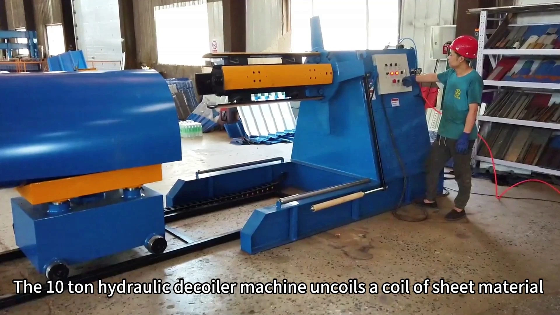Hydraulic Decoiler 350 H Beams 4KW 1500mm 1