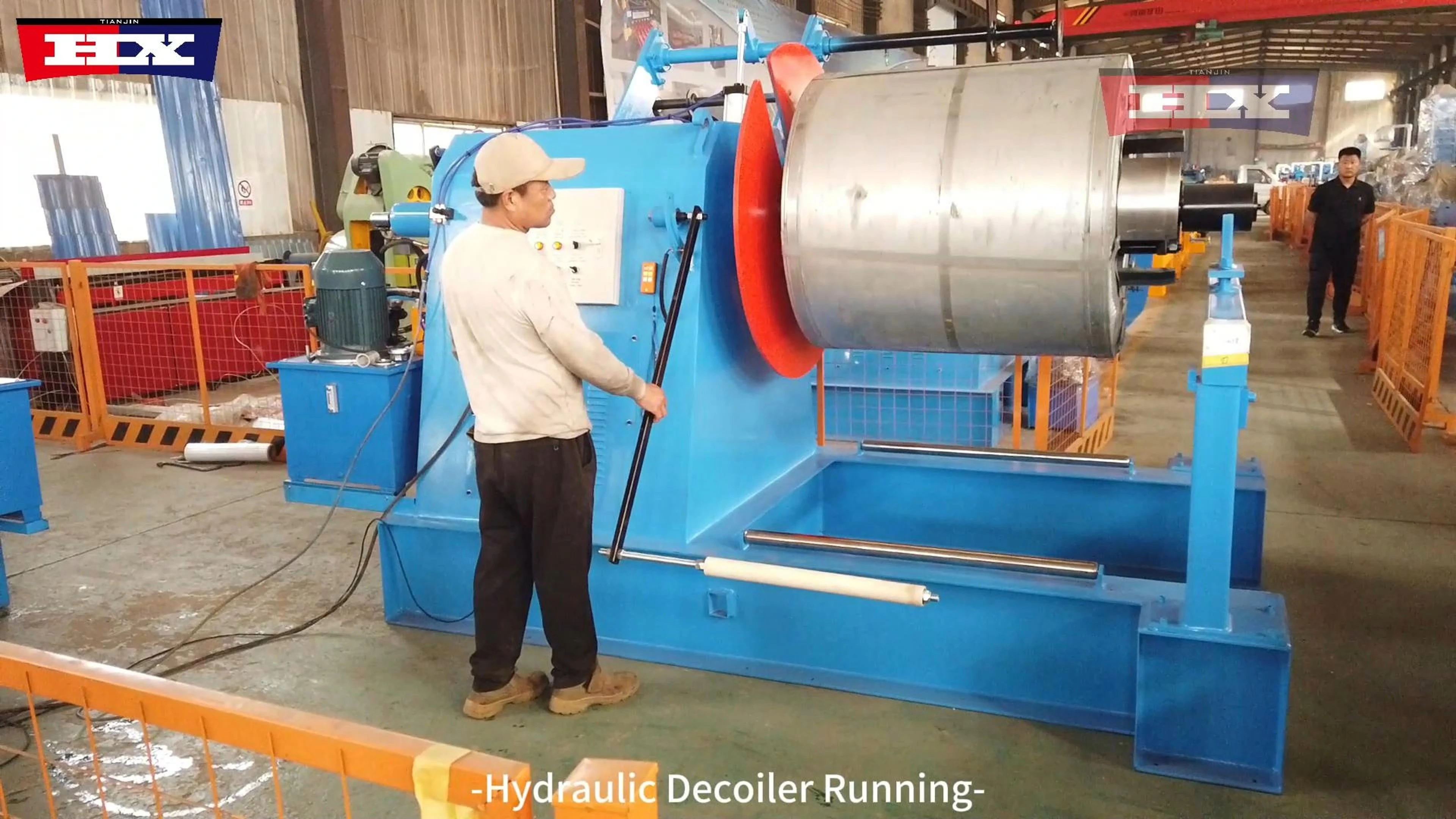 10 Tons Decoiler machine with hydraulic cutting 1