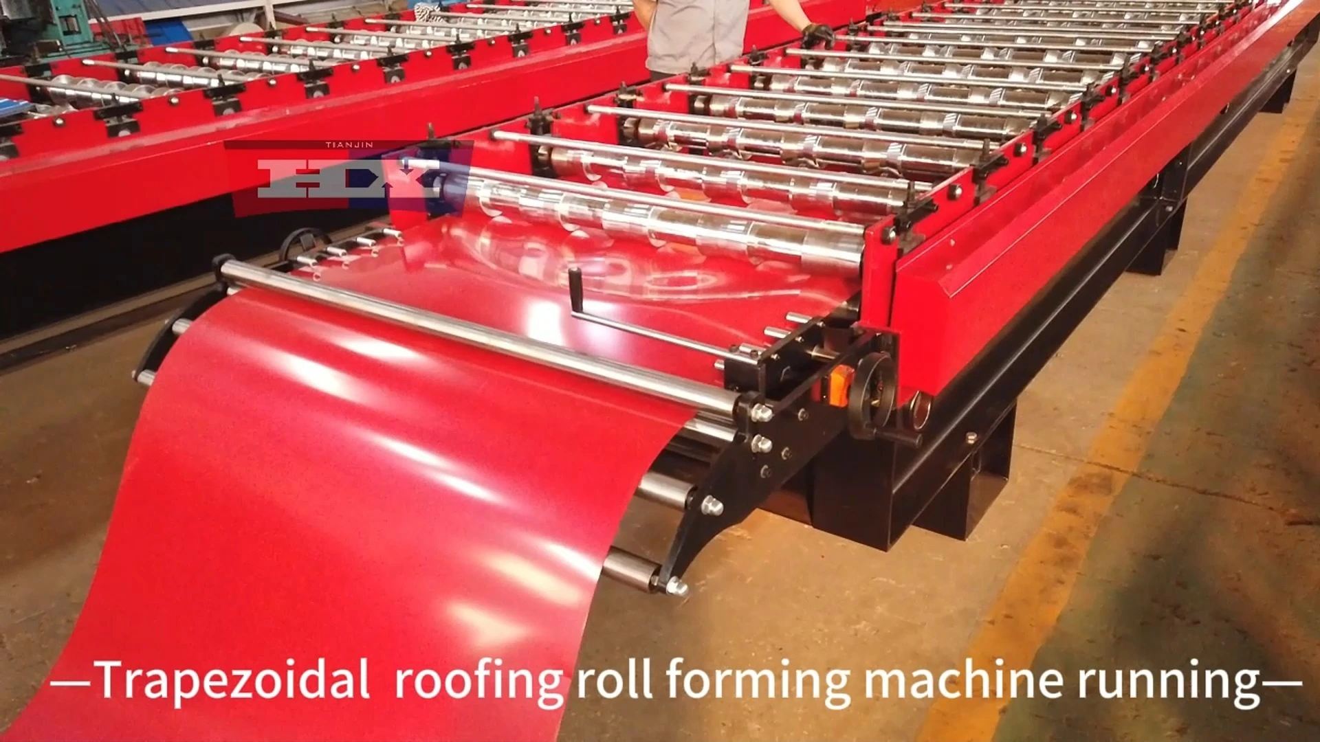 Aluminium Trapezoidal Galvanized Roofing Sheet Roll Forming Machine 1