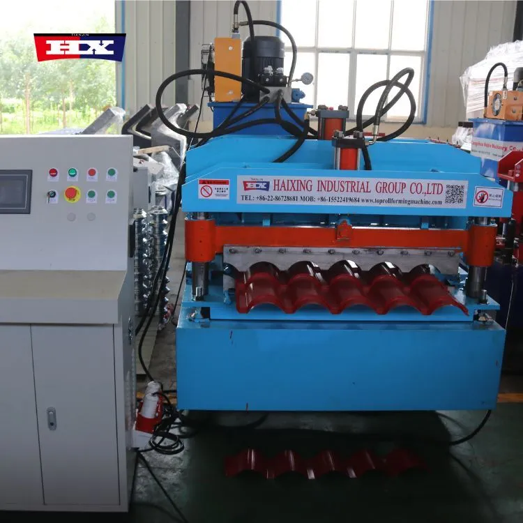High Speed Glazed Steel Roofing Tile Roll Forming Machine 1